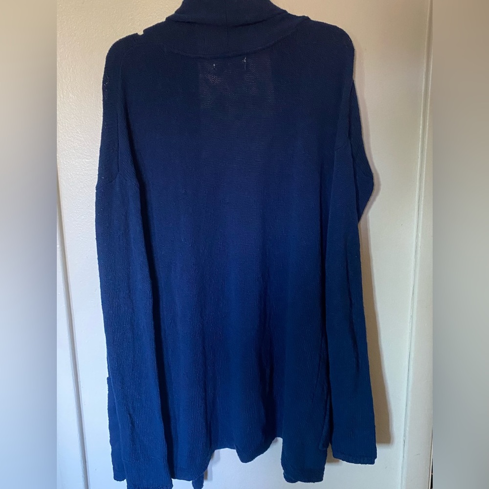 navy blue knit cardigan